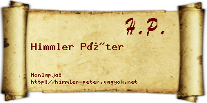 Himmler Péter névjegykártya